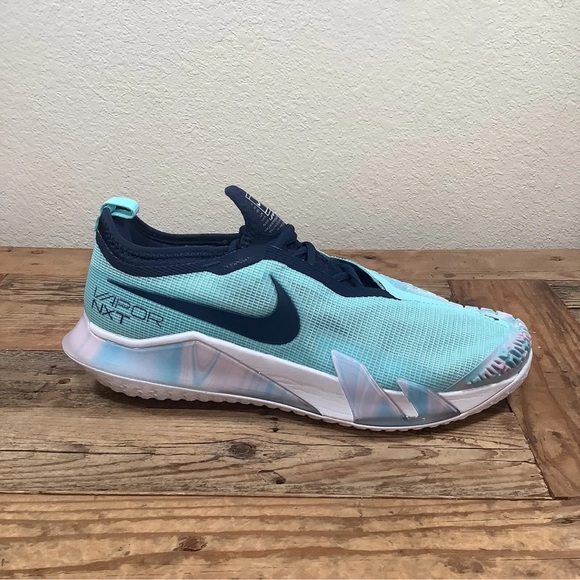 Nike Court React Vapor NXT Tennis Shoes Womens 10 Glacier Ice Navy CV0742-402 - Picture 3 of 7